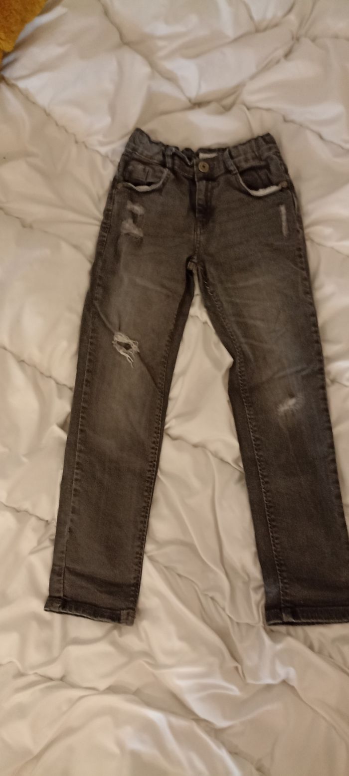 Jean noir style "usé"