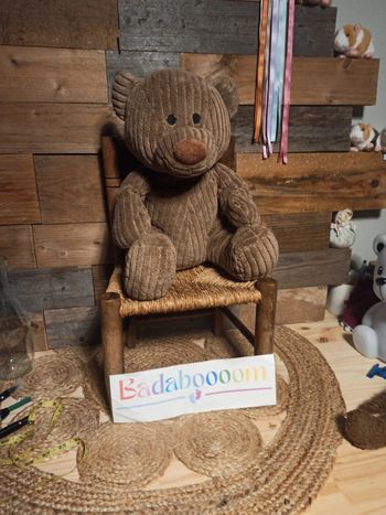 peluche ours brun blanche porte tbe