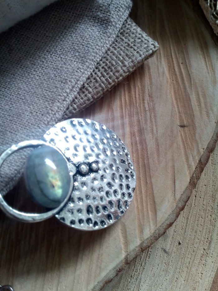 Collier berbère avec pierre de labradorite naturelle - photo numéro 2