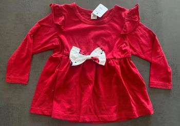 T-shirt longues manches rouge SHEIN 18-24 mois [ref.27B038]