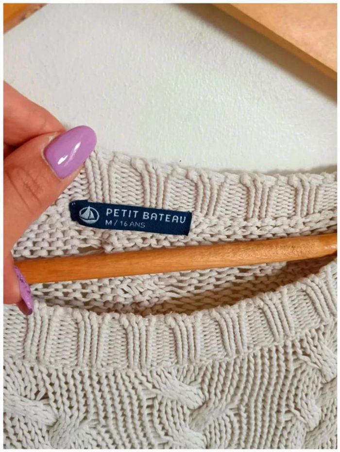 C22 pull blanc petit bateau 16 ans - photo numéro 3