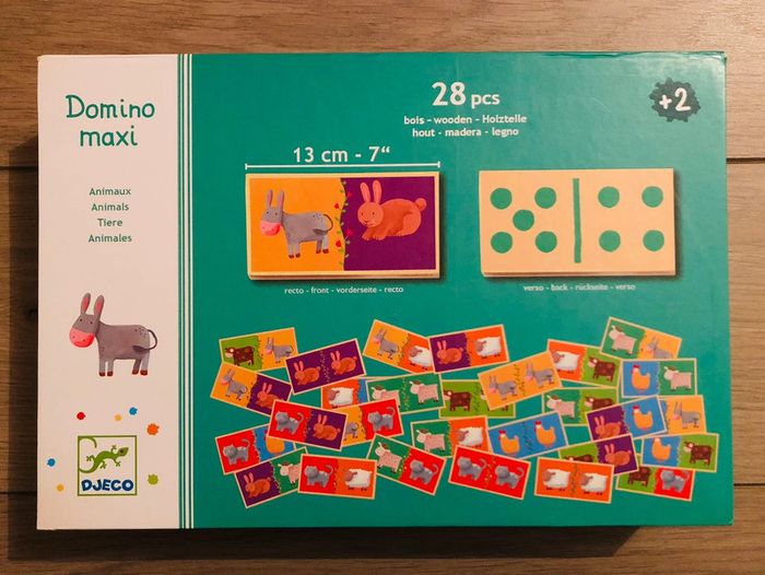 Domino maxi animaux en bois DJECO 2+ - photo numéro 2