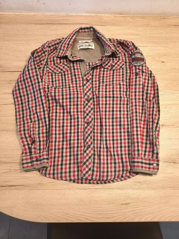 Chemise manche longue à carreaux 10 ans
