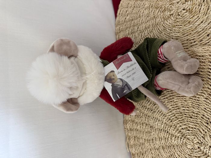 Henri la souris de Noël en pantalon gris, 30 cm bukowski - photo numéro 3