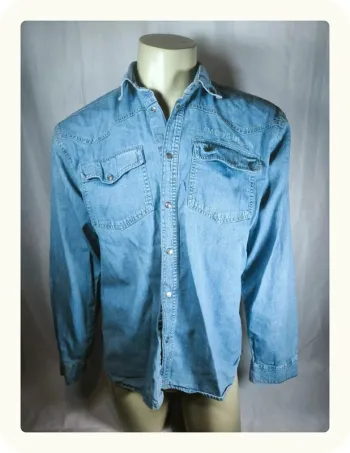 Chemise en jean manches longues Amigo's menen Canabis Homme Taille M 38