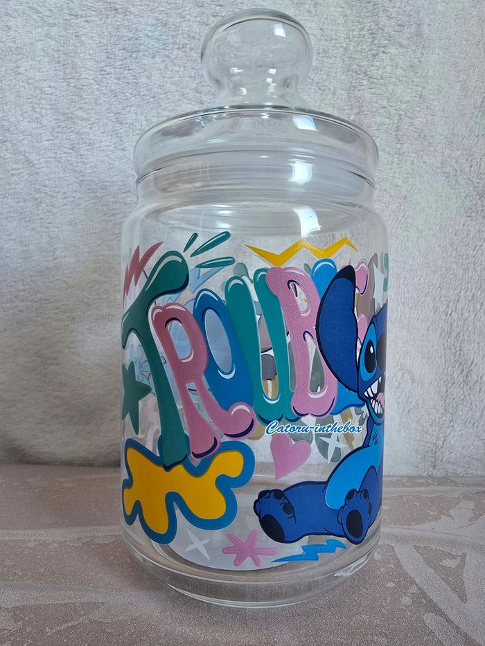 Pot en verre / Glass jar Disney Stitch 1L - photo numéro 2