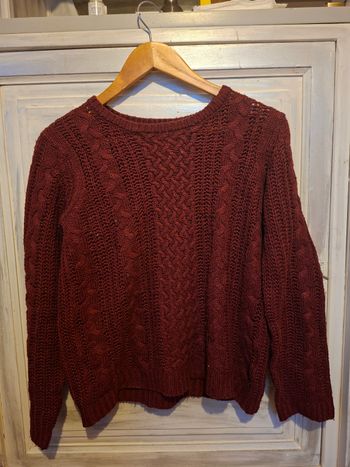 Sweat en laine bordeau