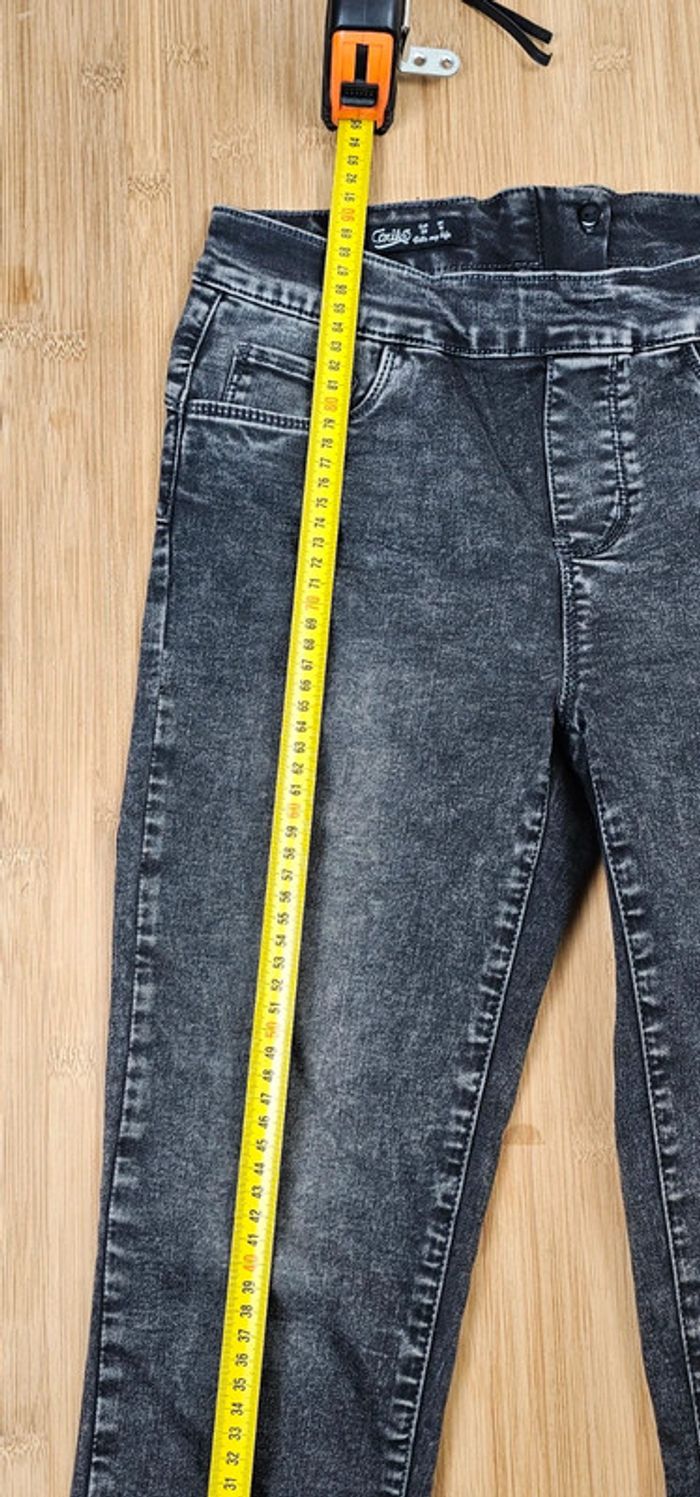 Jeans noir stretch Toxik 3 effet décoloré T:38 - photo numéro 8