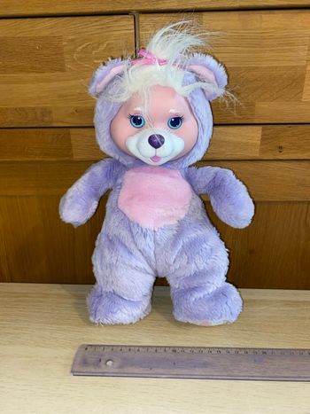 Peluche hasbro puppy surprise 1992 cub baby pink purple