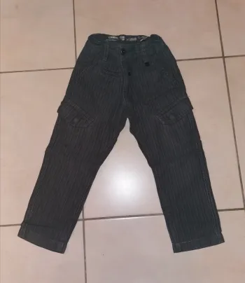 Pantalon okaïdi marron rayé 3 ans