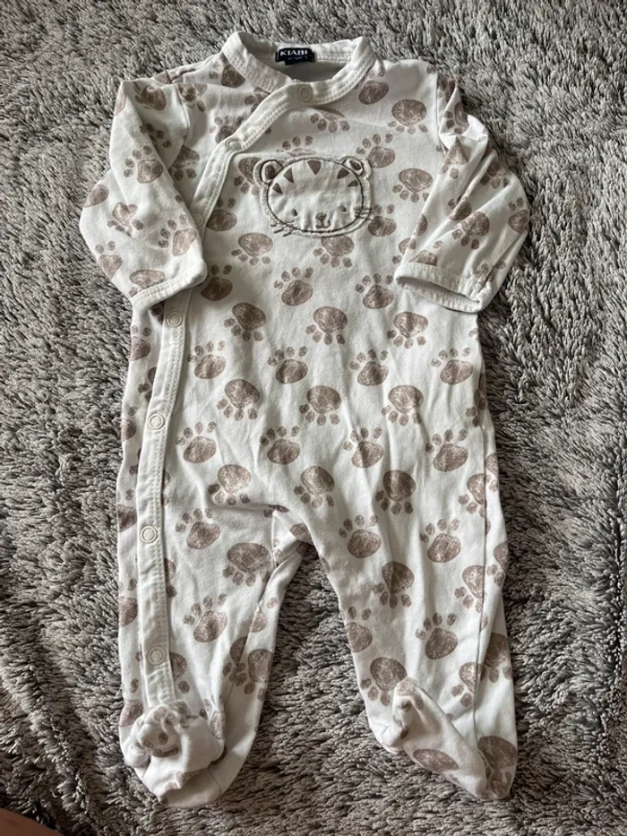 Lot Pyjamasgrenouillères coton 3 mois - photo numéro 3