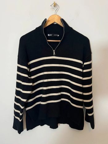 Pull half-zip Zara marinière