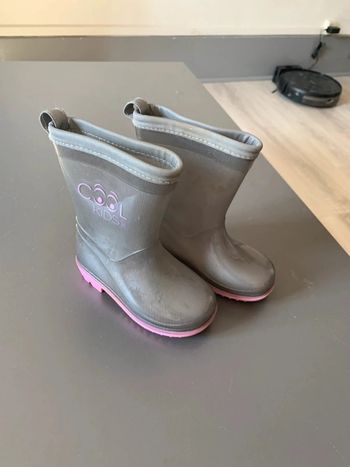 Botte de pluie grise fille taille 22/23