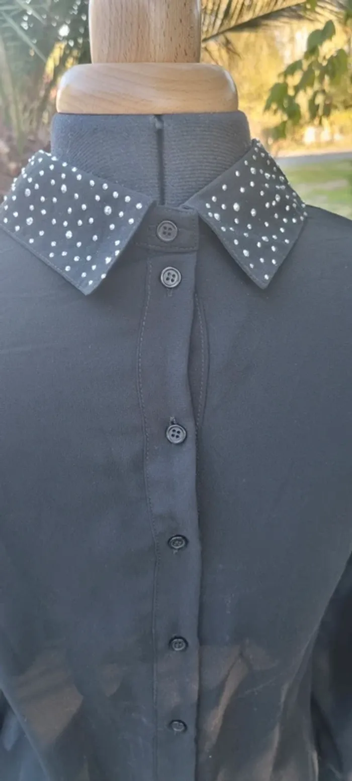 Blouse noire Molly Bracken XS dos boutonné - photo numéro 7