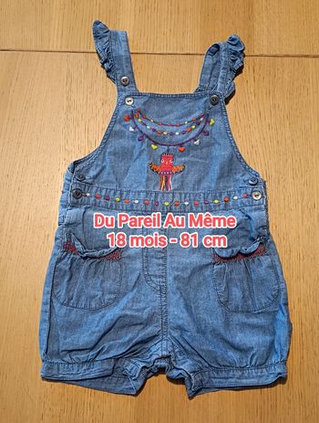 Combi short Salopette DPAM 18 mois 81 cm