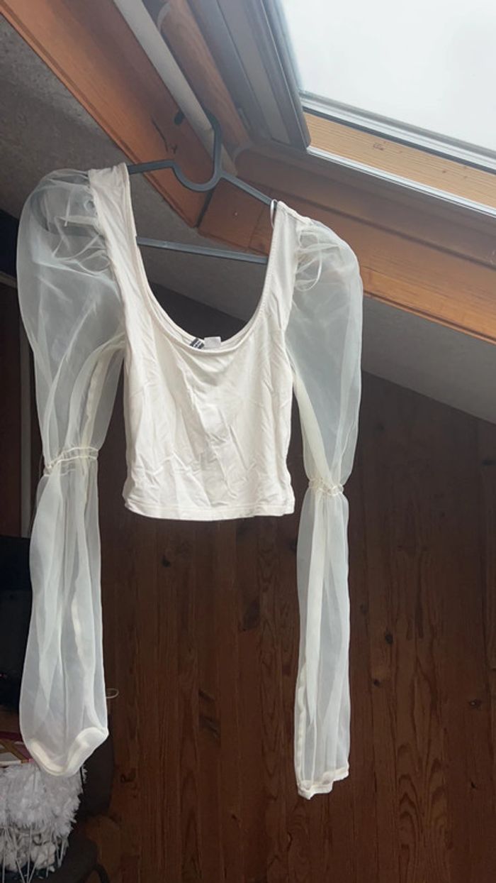 Haut HM blanc casse taille s