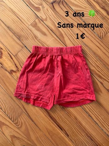Short 🍀 3 ans 🍀 Sans marque