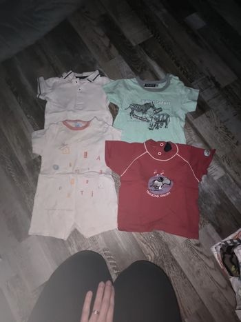 Tee shirts + combishort 6 mois