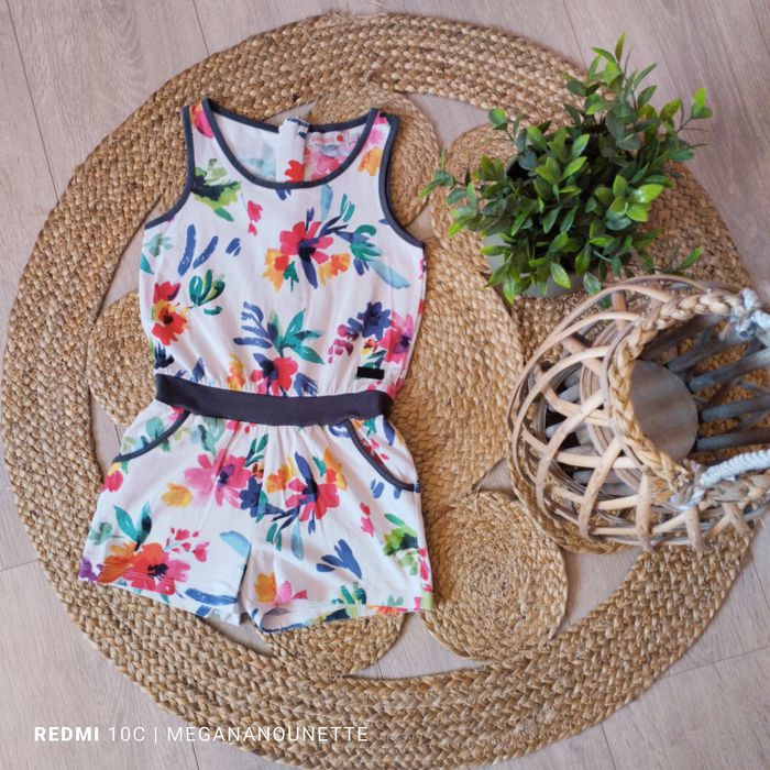 🌺 Combi‑short fleurie – 5 ans / 110 cm – Boboli – Très bon état - photo numéro 1