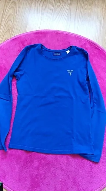 Tee shirt bleu ML Okaidi 10 ans