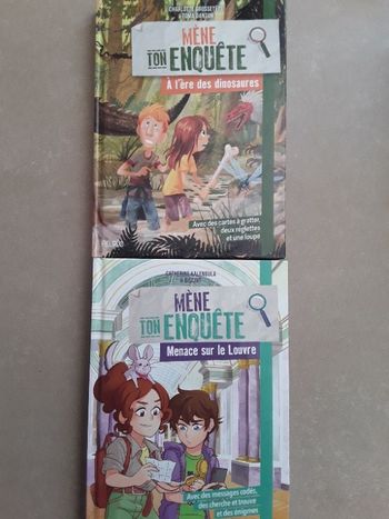 Lot 2 livres Mène ton enquête FLEURUS TBE