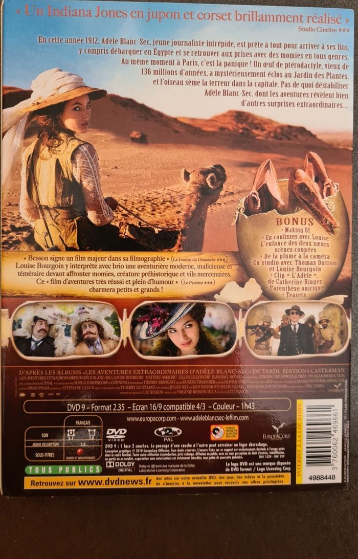 DVD Les aventures extraordinaires d'Adèle Blanc-Sec - photo numéro 2