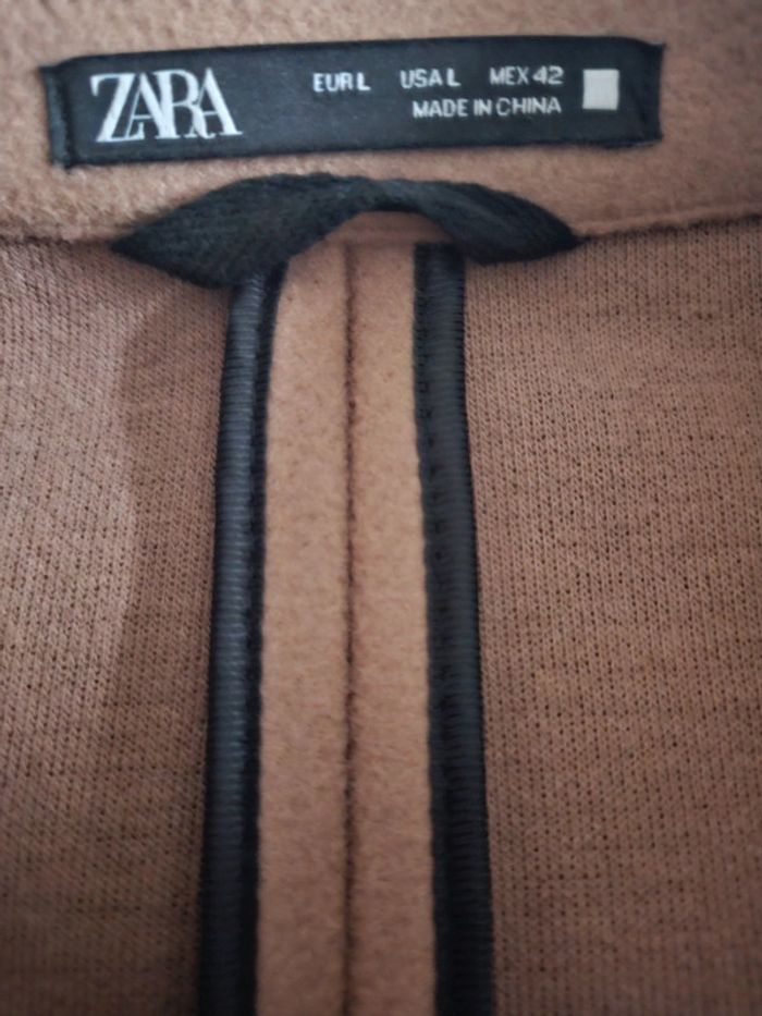 Zara manteau long marron clair taille L - photo numéro 8