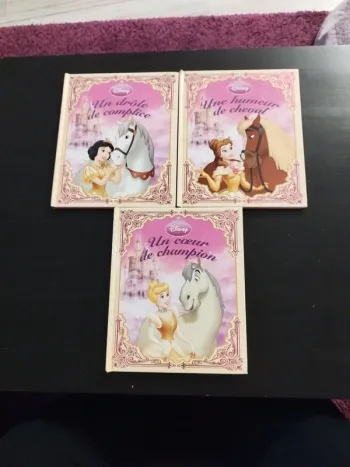 Lot 3 livres Disney princesses et chevaux