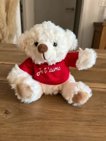 Peluche ours « Je t’aime » neuf