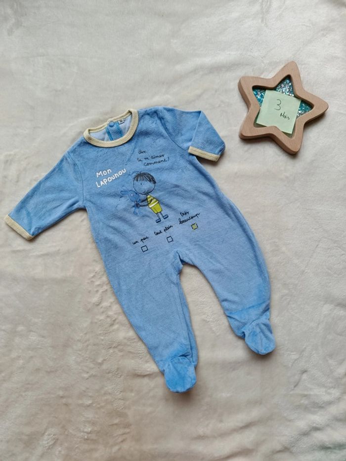 Pyjama velours 3 mois