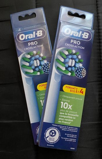 Lot Brossettes oral b cross action x8