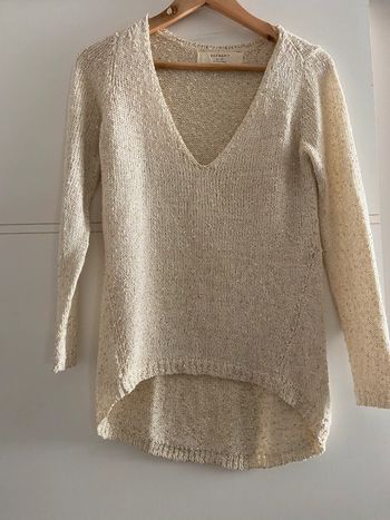 Pull fin d’été à sequins beige Zara