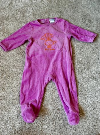 Pyjama velours rose La Redoute – 3 mois