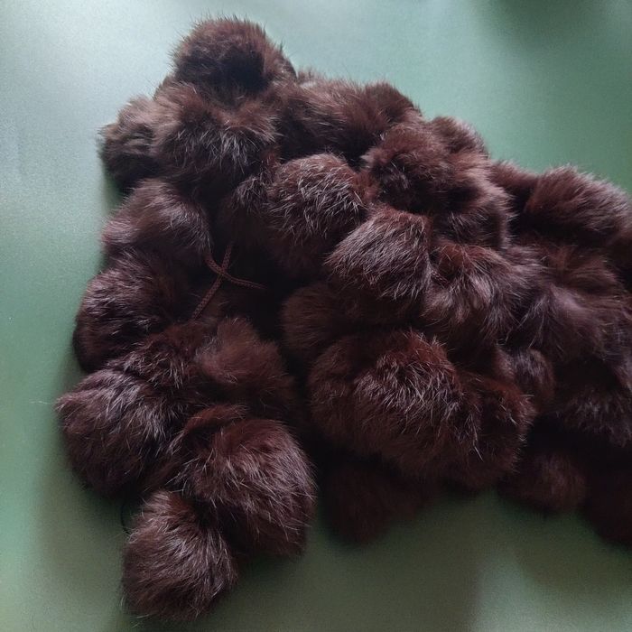 Écharpe marron chocolat en fourrure vintage - Fabrication artisanale - photo numéro 3