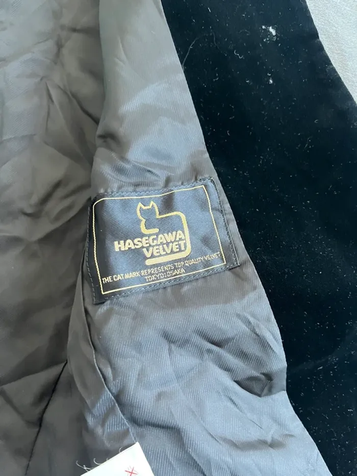 Veste vintage noir en velours brodé perles – Made in Japan – T.S - photo numéro 4