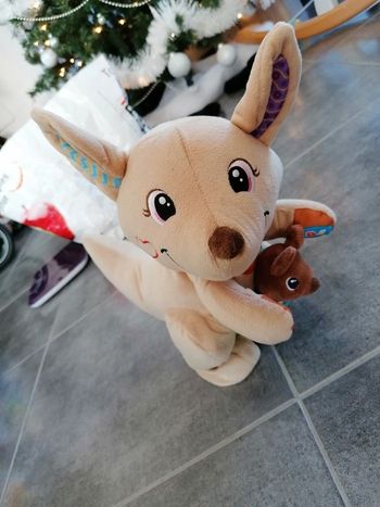 Maman kangourou et bébé vtech
Saute fait des bonds et musical