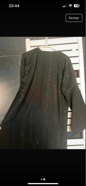 Abaya ouverte noir made in Dubaï UAE eid ramadan caftan 