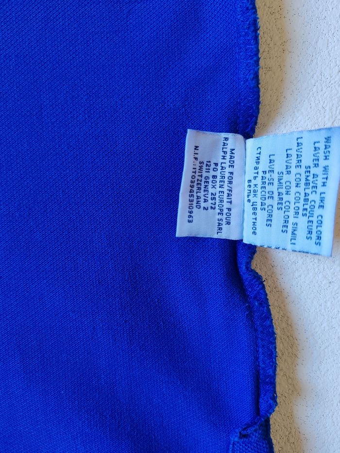 Polo Ralph Lauren slim fit bleu poney rouge Taille s - photo numéro 10