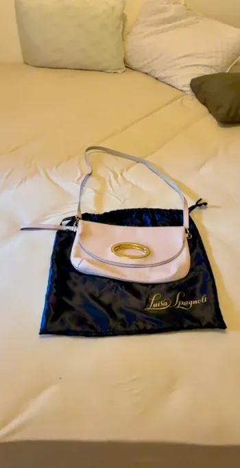 Sac bandoulière / grande pochette rose /parme Luisa Spagnoli