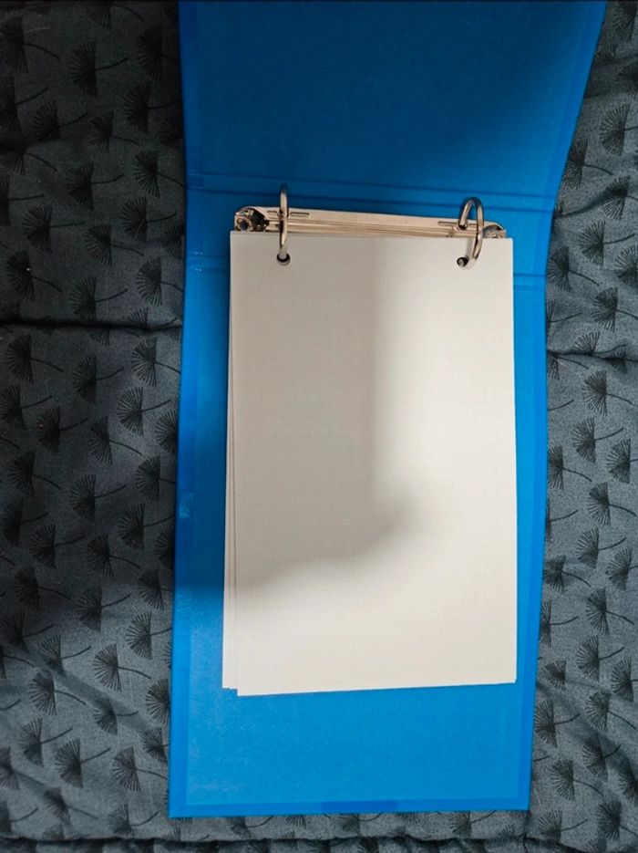 Classeur bleu et ses quelques feuilles oxford - photo numéro 4