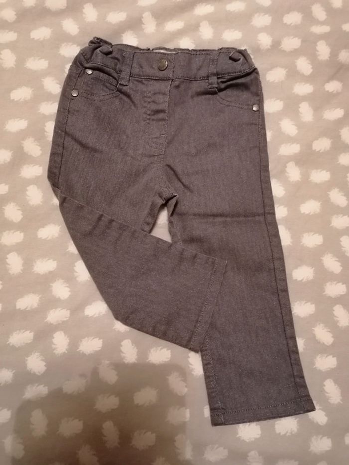 Jean gris taille ajustable Verbaudet 18 mois