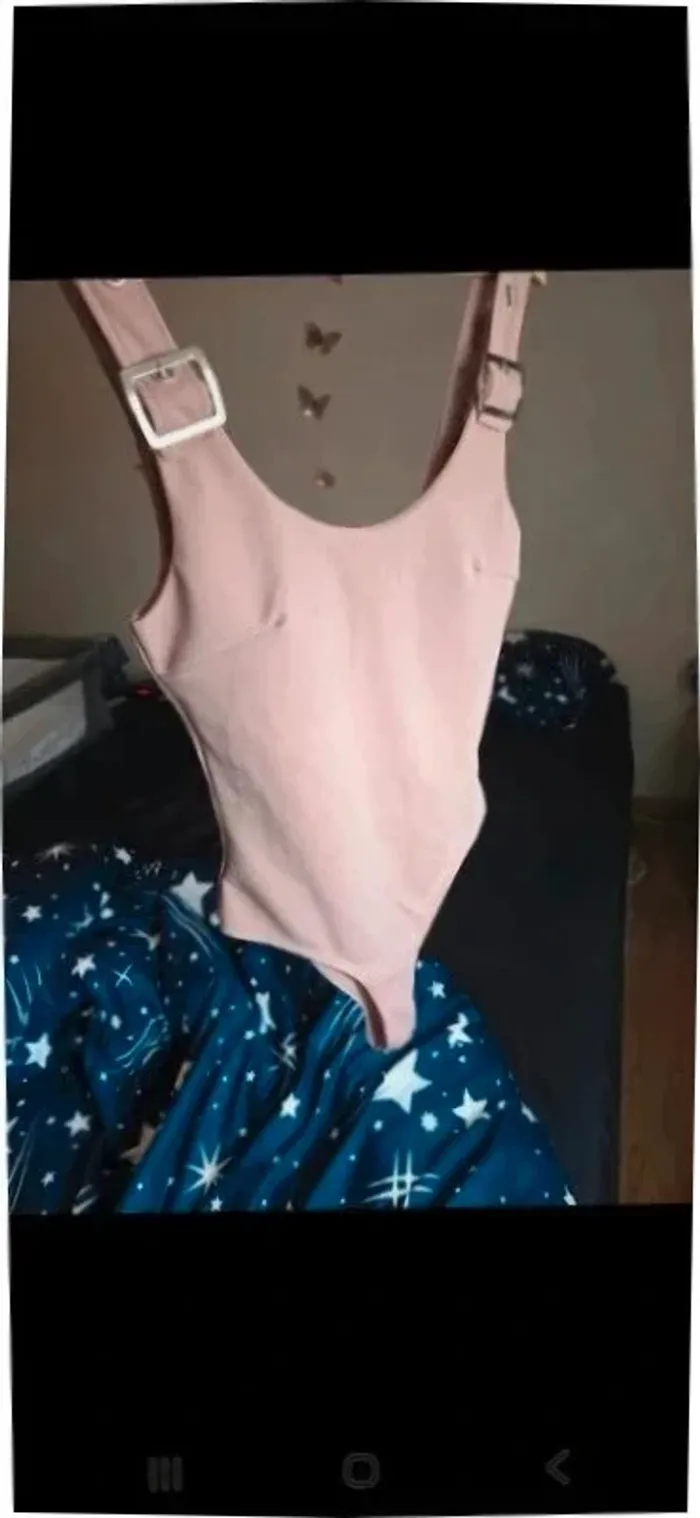 😍 body femme vieux rose M L qualité italienne - photo numéro 2