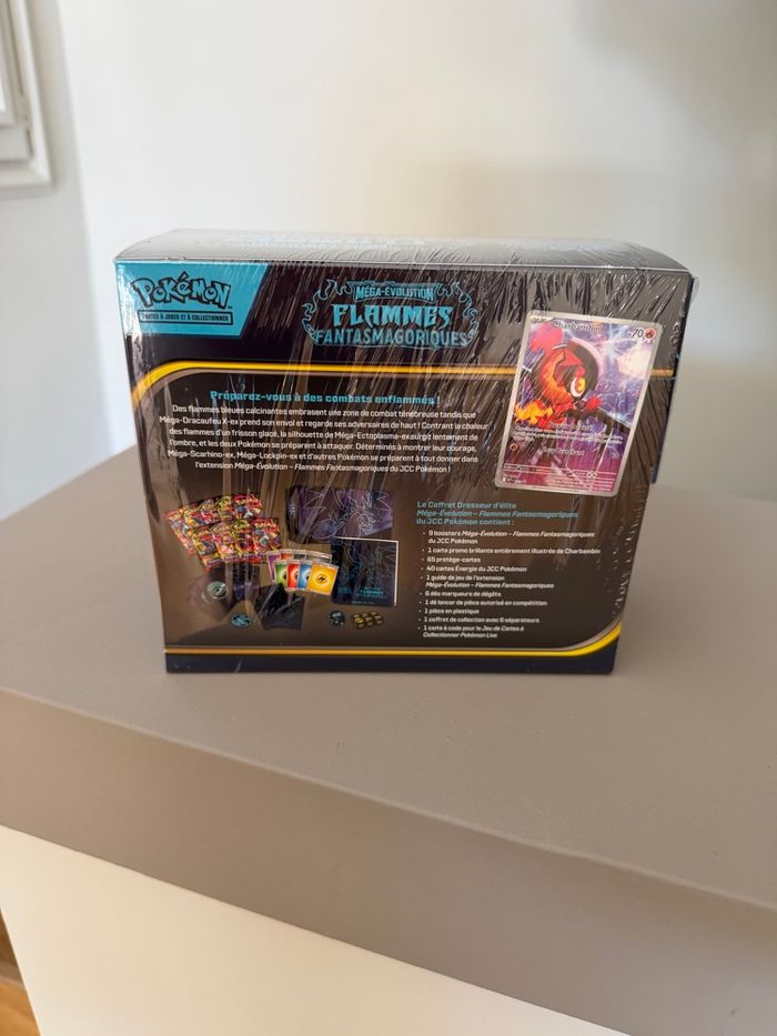 Coffret dresseur d élite ETB Pokémon ME02 Flammes Fantasmagoriques - photo numéro 2
