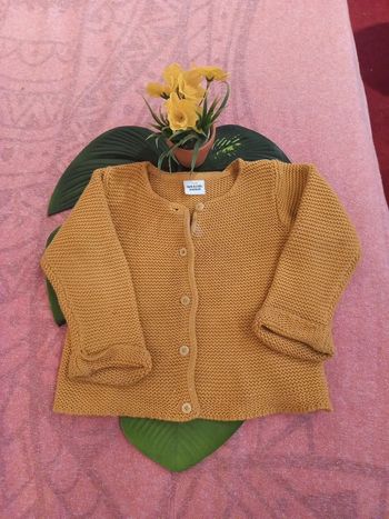 Joli pull noté 24 mois mais va jusqu'à 3 ans, ocre