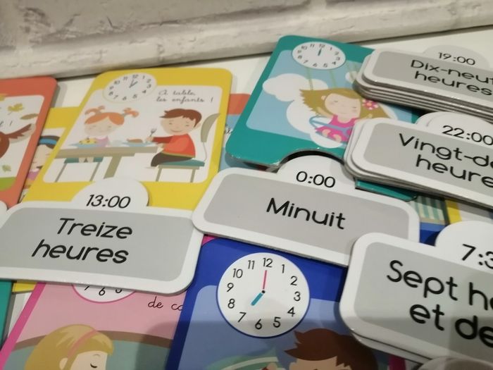 Jeu éducatif cartes pour apprendre l heure - photo numéro 4