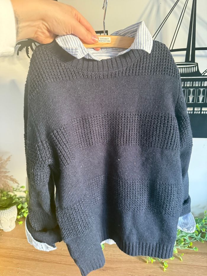 Ensemble pull et chemise Mango garçon - photo numéro 4