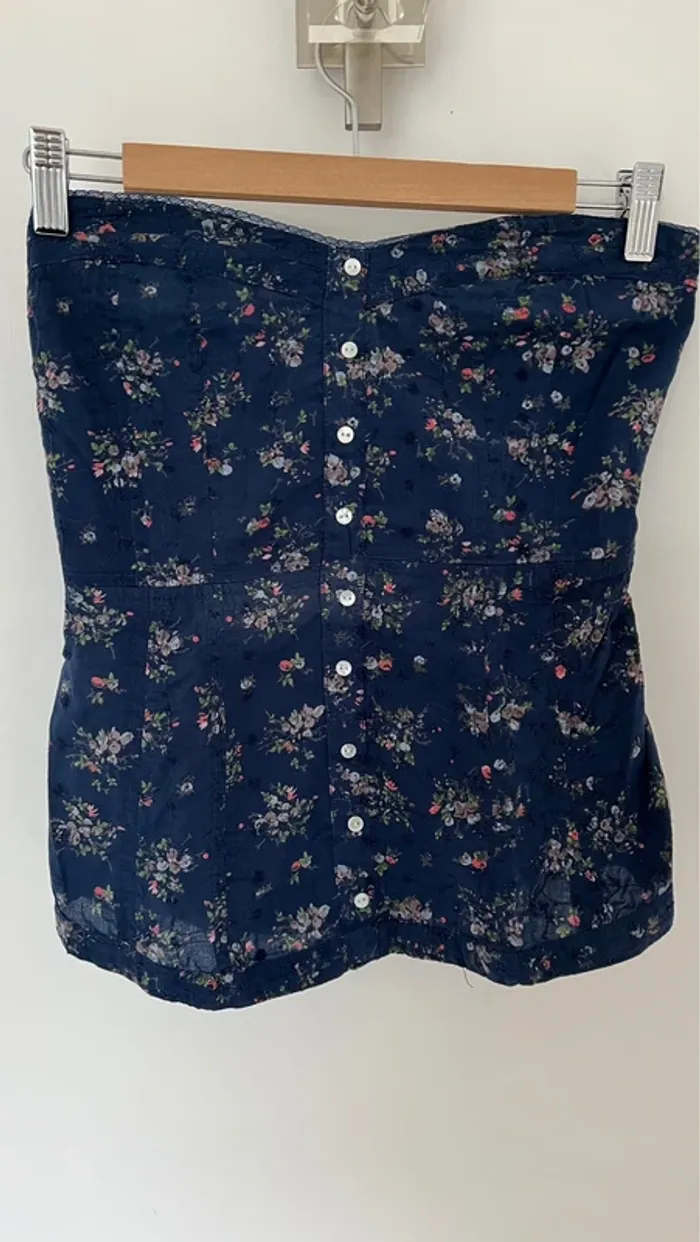Top bustier Elastiqué dans le dos
