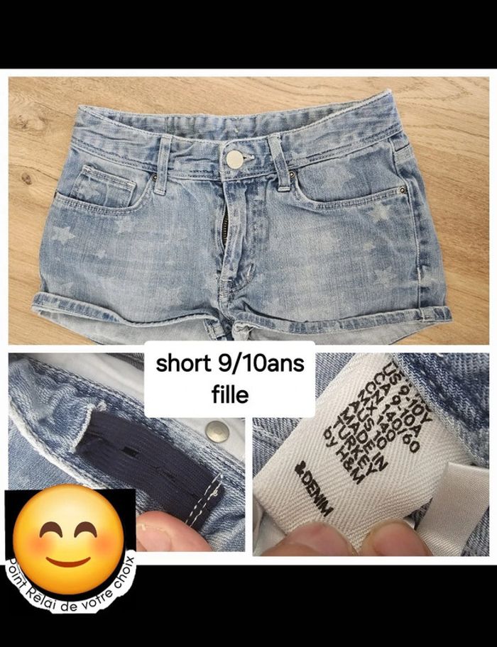 Short en jean fille 9/10 ans