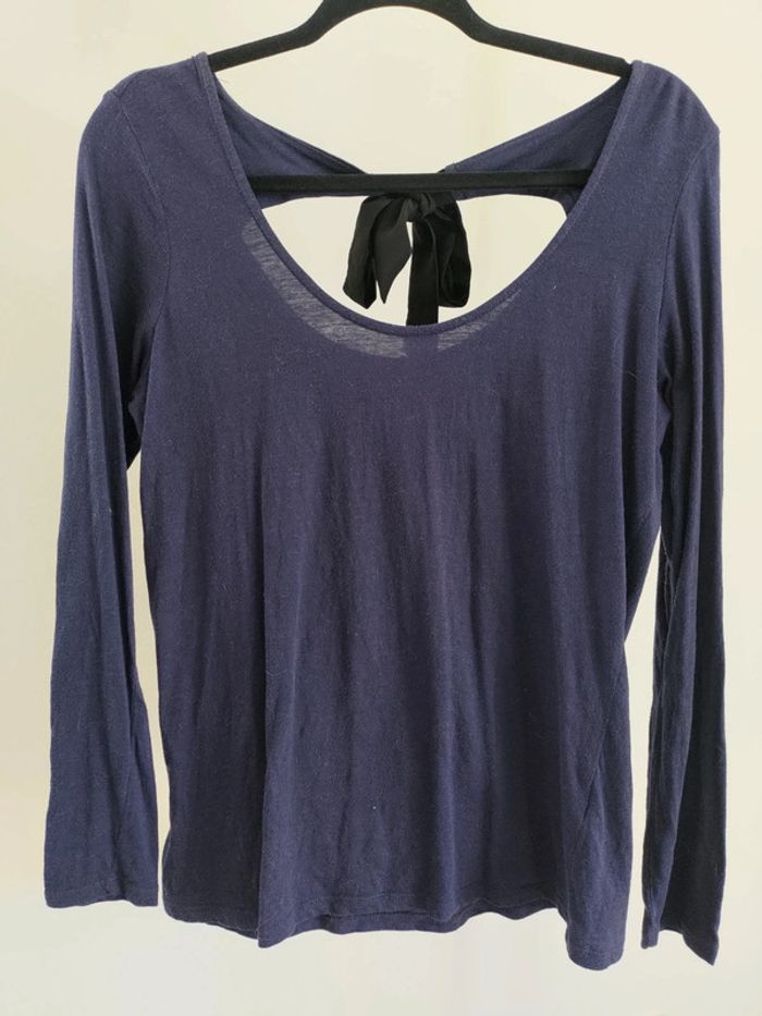 Etam t-shirt manches longues marine M