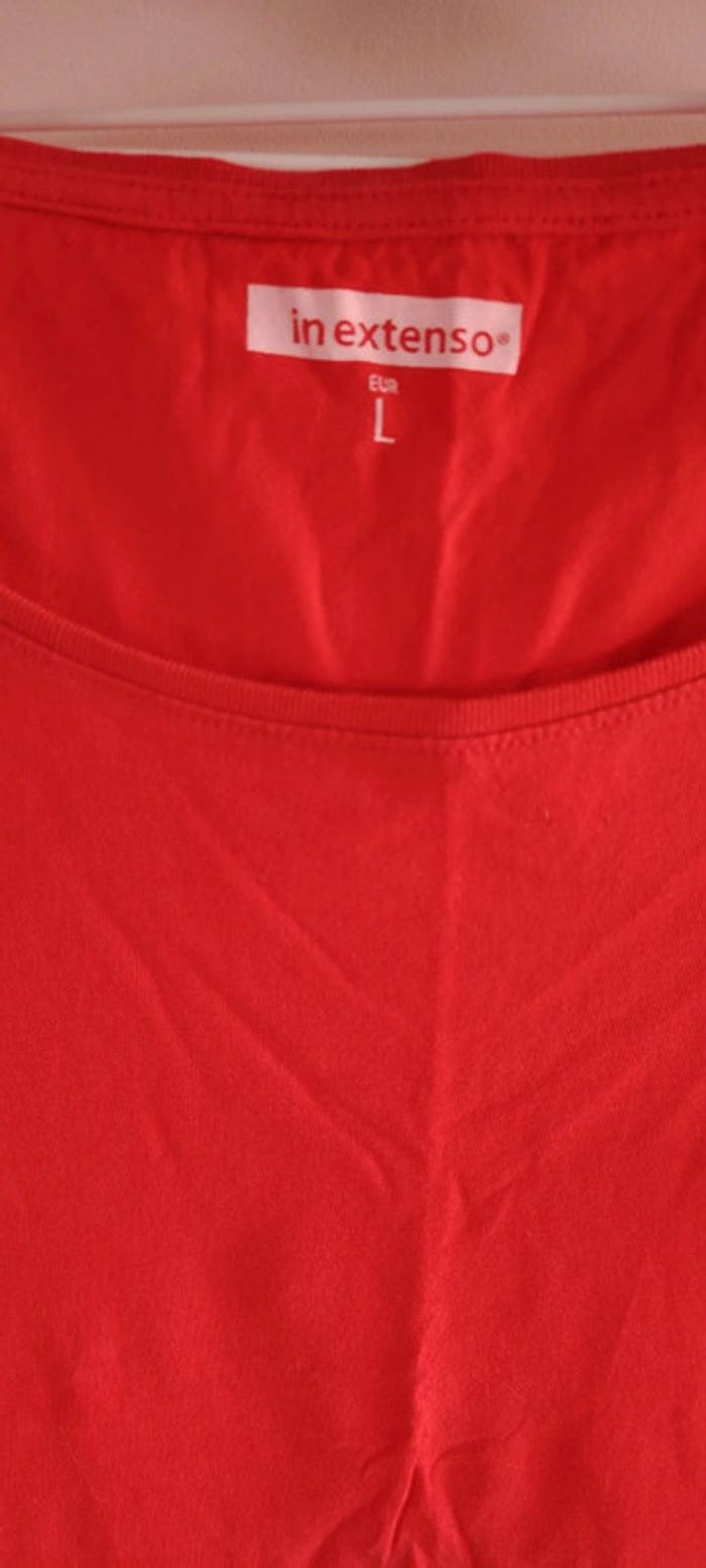 T-shirt rouge basique femme - photo numéro 2